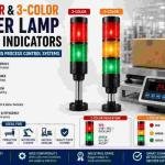2‑Color & 3‑Color Tower Lamp Visual Indicators for Weighing and Process Control Systems