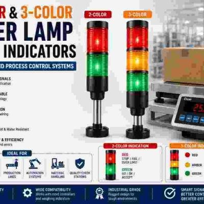 2‑Color & 3‑Color Tower Lamp Visual Indicators for Weighing and Process Control Systems