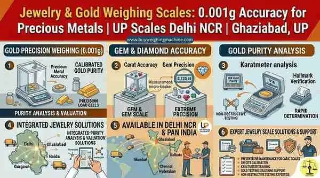 Jewelry & Gold Weighing Scales: 0.001g Accuracy for Precious Metals | UP Scales Delhi NCR