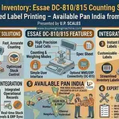 Master Your Inventory: Essae DC-810/815 Counting Scales with Integrated Label Printing – Available Pan India from U.P. SCALES
